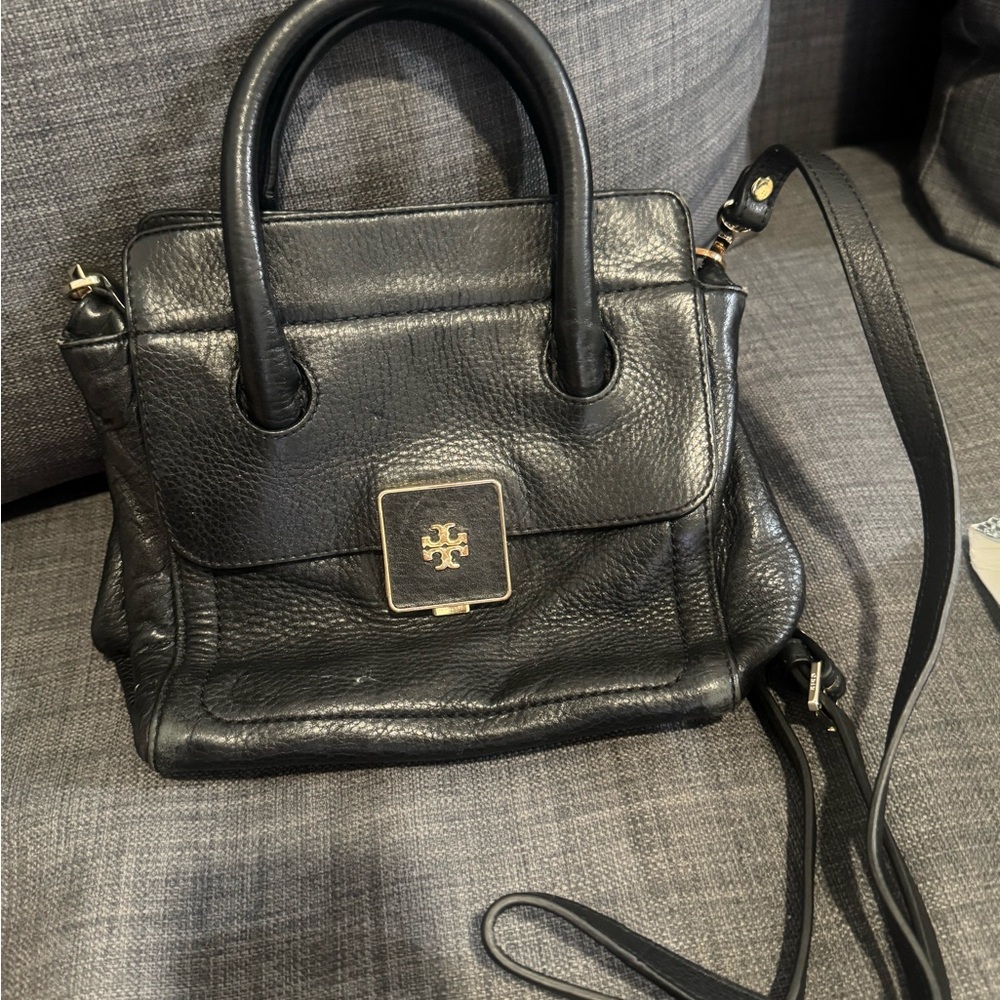 Tory Burch Black Leather Satchel